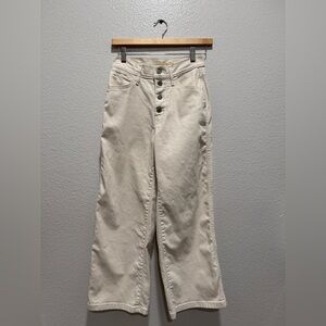 Cream Mile High Cropped Wide Leg size 25 with a boho vibe